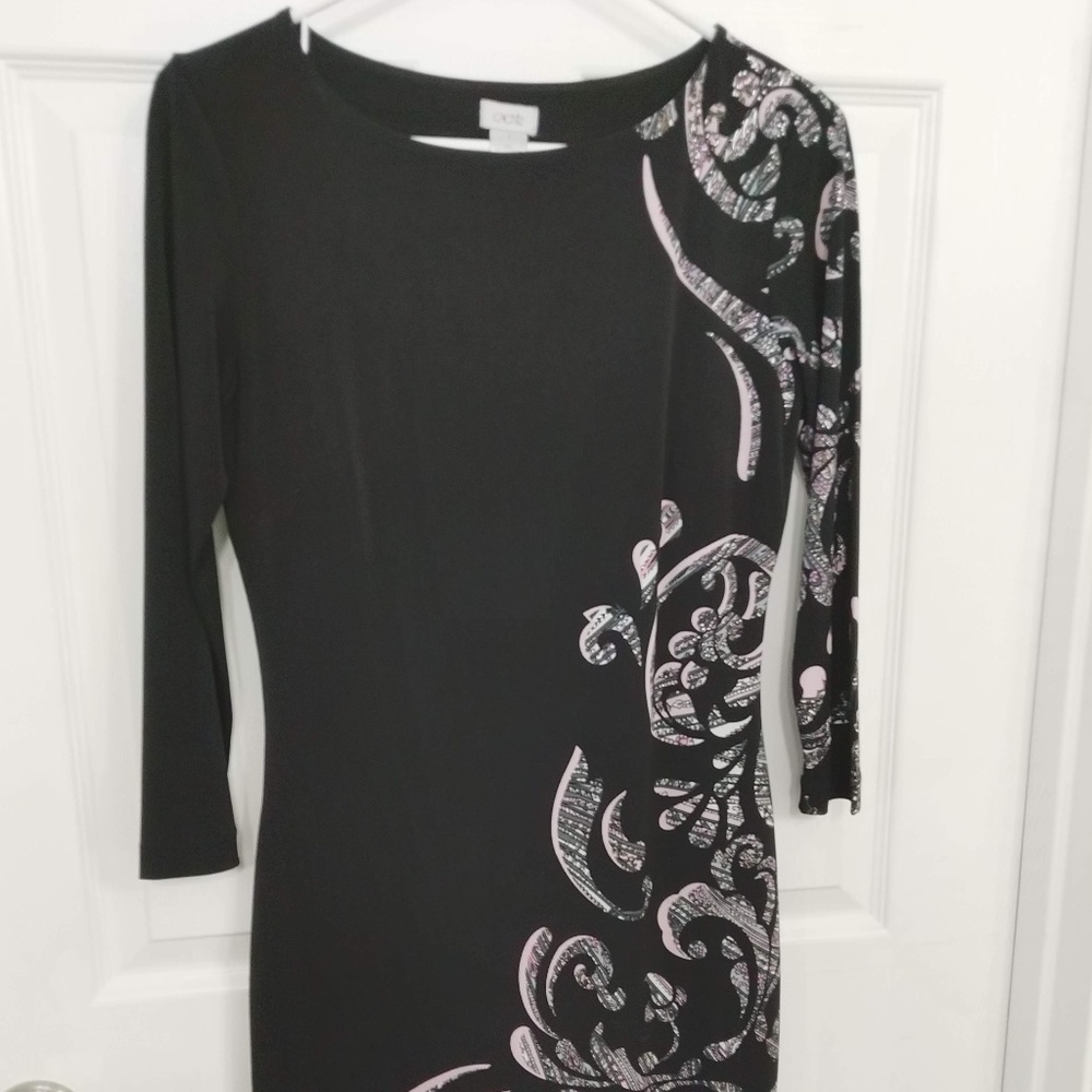 Long Sleeve Embellished Dress Cache